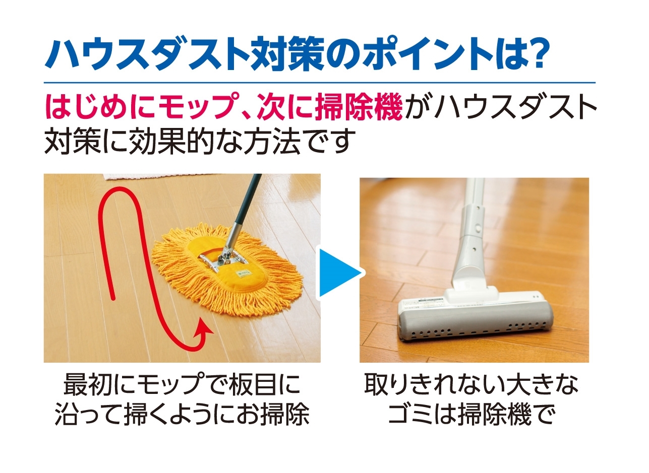 ハウスダスト対策のポイントは?